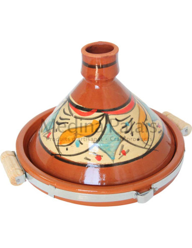 Tajine marocain de 12 pouces coloré Motif 10