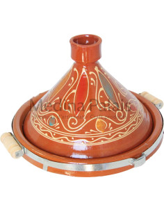 Hand-Painted Moroccan Clay Tagine 33 cm (13 in) – Serves...