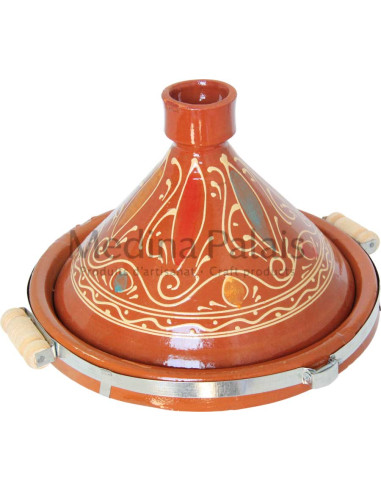 Tajine marocain de 13 pouces coloré Motif 6