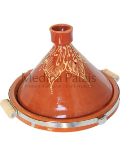 Hand-Painted Moroccan Clay Tagine 33 cm (13 in) – Serves...