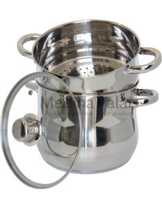 Couscoussier en inox 14 L – Finition brillante