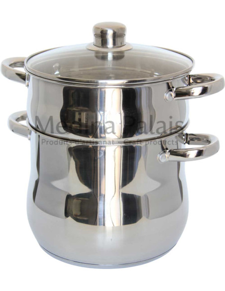 Stainless Steel Couscous Steamer 14 L – Polished