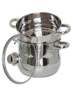 Couscoussier en inox 12 L – Finition brillante