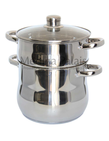 Stainless Steel Couscous Steamer 12 L – Polished