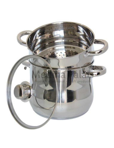 Stainless Steel Couscous Steamer 8 L – Polished