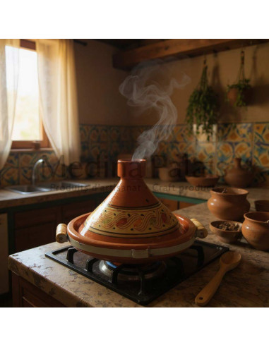 Tajine marocain en terre cuite 28 cm (11 po) –...