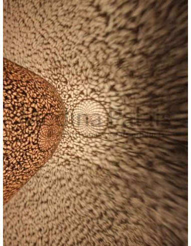 Lustre marocain en cuivre ajouré doré Essil, 45 po
