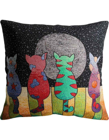 4 Cats Cushion Cover