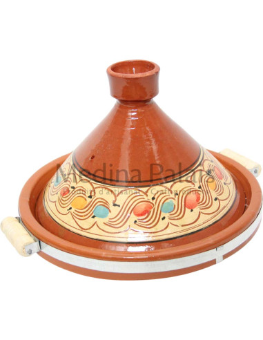 Hand-Painted Moroccan Clay Tagine 33 cm (13 in)...