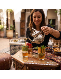 Moroccan Nickel-Plated Copper Teapot – 500 ml 2