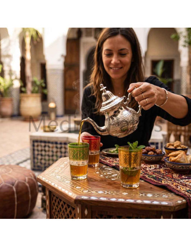 Moroccan Nickel-Plated Copper Teapot – 500 ml