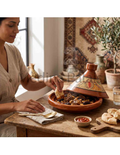 Tajine marocain en terre cuite 33 cm (13 po) – 6 à 8... 2