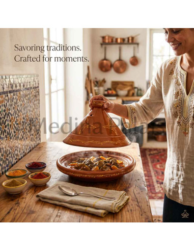 Tajine marocain en terre cuite 30 cm (12 po) –...