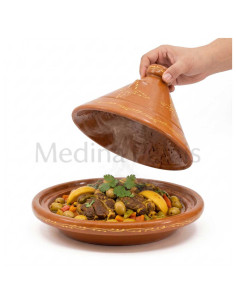 Tajine marocain en terre cuite 10 pouces – pour deux à... 2