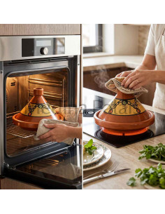 Handcrafted Moroccan clay tagine 2