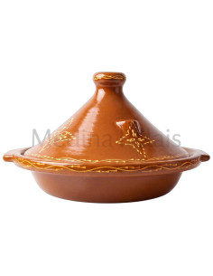 Tajine marocain en terre cuite forme poêle 36 cm (14 po)...