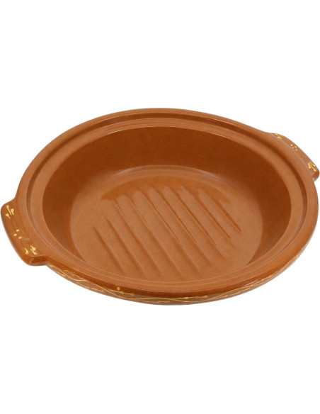 Tajine marocain en terre cuite, forme poêle 14″ – 6 à 8 personnes
