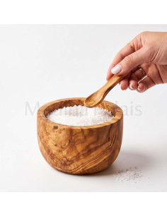 Handcrafted Olive Wood Sugar Bowl with Spoon 2