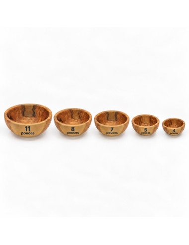 Tunisian Olive Wood Bowl, 5 Sizes