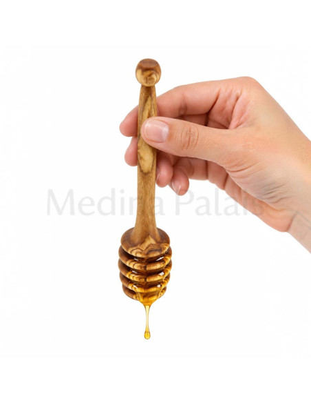Handcrafted Tunisian Olive Wood Honey Dipper