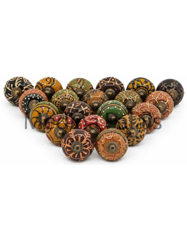 Boutons de meuble en céramique – Style bohème...