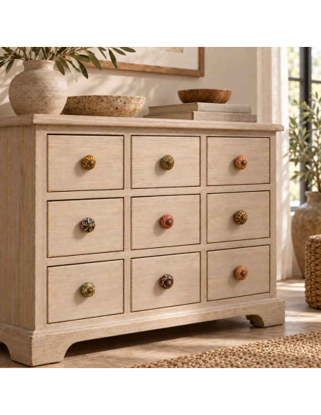Ceramic Cabinet Knobs – Brown & Ochre Tones