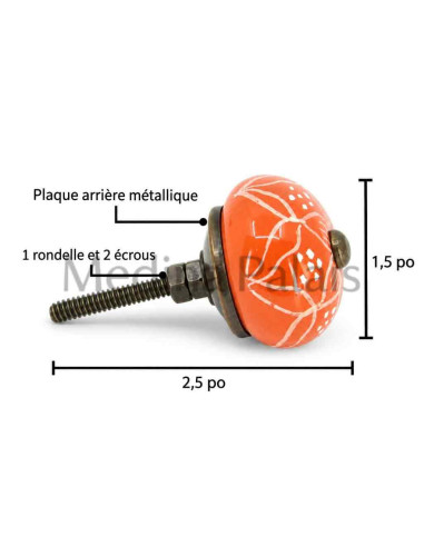 Multicolour Ceramic Knobs – Brass Finish
