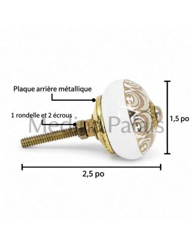 Gold Ceramic Furniture Knobs – Vintage Boho...
