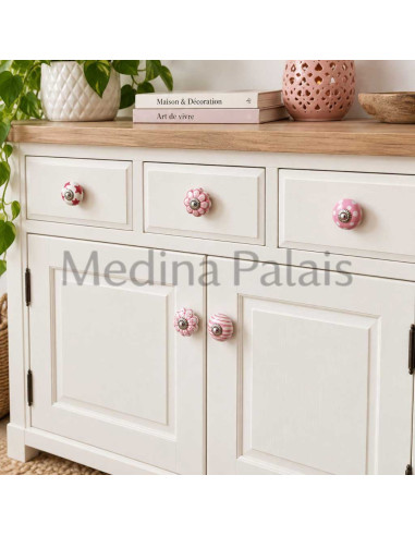 Boutons de meuble en céramique rose – Style...