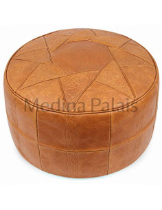 Moroccan Leather Ottoman