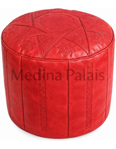 Red Moroccan ottoman
