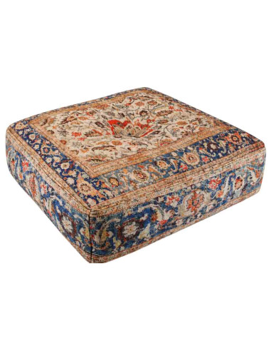 Coussin de sol à motif persan, 18 x 18 po