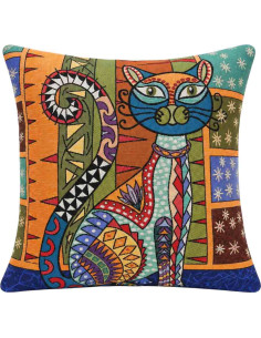 Coussin artistique chat