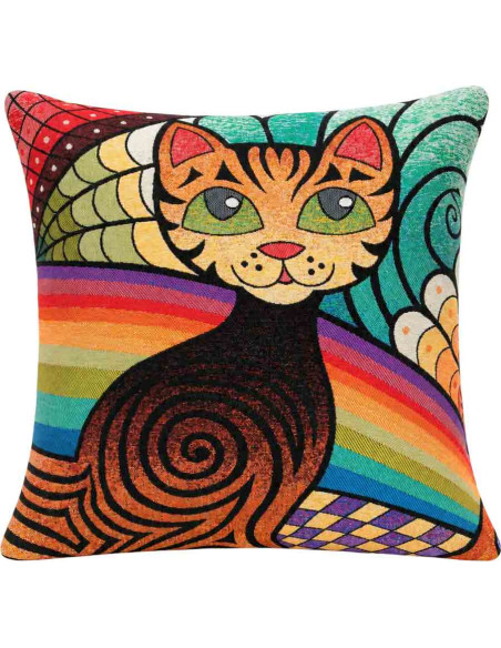 Coussin original à motif de chats