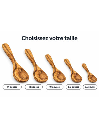 Handcrafted Tunisian Olive Wood Kitchen Spoon