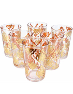 Six tea glasses