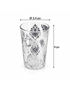 Six silver tea glasses 2