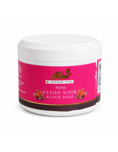 Moroccan Black Soap, Rose – 250 g Jar