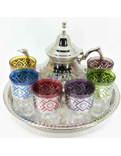 Complete Moroccan Tea Set – 1 L Teapot with Matching Tray