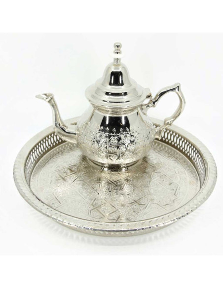Service à thé marocain 6 personnes – Verres à frise dorée