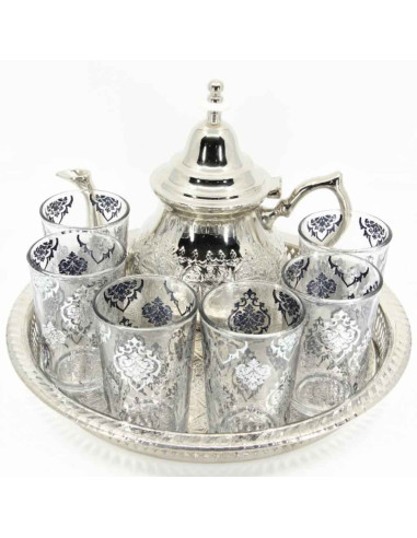 Moroccan Tea Set for 6 – Clear Glasses