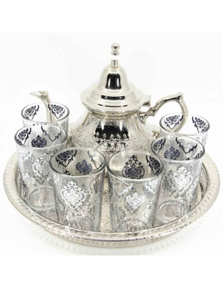 Moroccan Tea Set for 6 – Clear Glasses