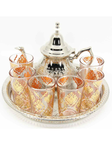 Moroccan Tea Set for 6 – Amber Glasses
