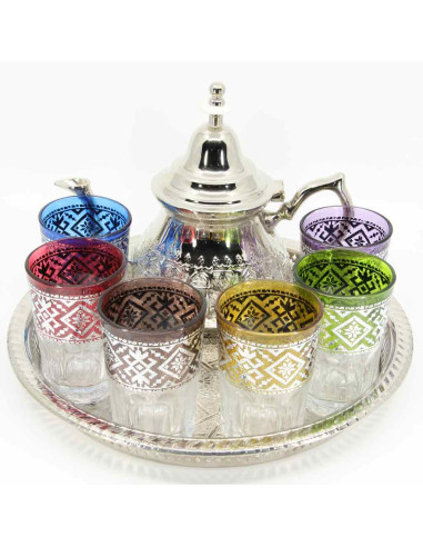 Service à thé marocain 6 personnes – Verres à...