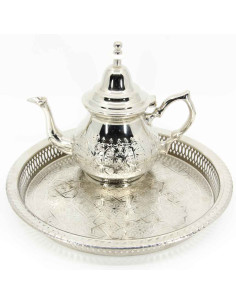 Service à thé marocain 6 personnes – Verres turquoise 2
