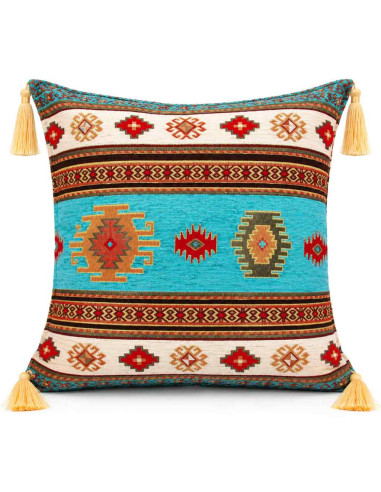 Turkish Kilim Cushion Cover, 17 x 17 in