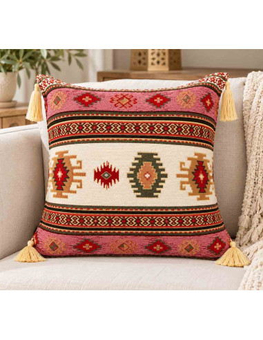 Turkish Kilim Cushion Cover, 17 x 17 in