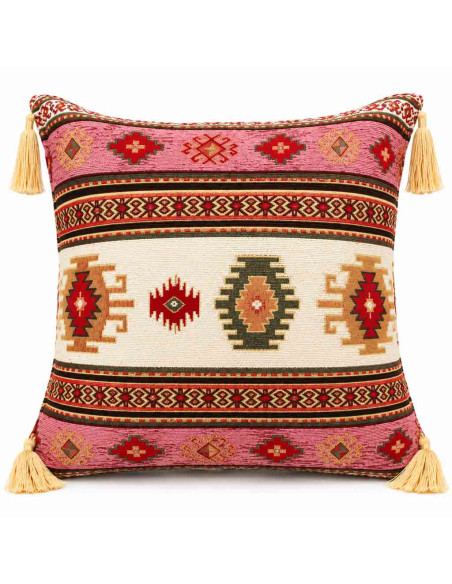 Turkish Kilim Cushion Cover, 17 x 17 in