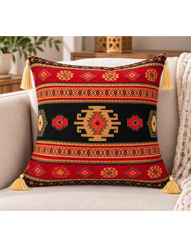 Turkish Kilim Cushion Cover, 17 x 17 in