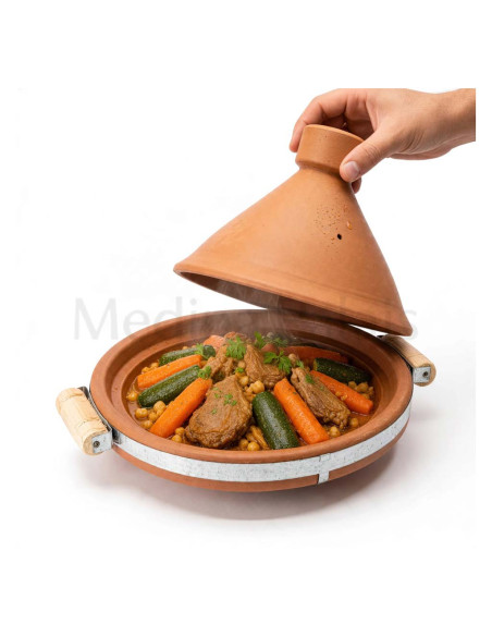 Moroccan Clay Tagine 25 cm (10 in) – Serves 2 to 3, Natural